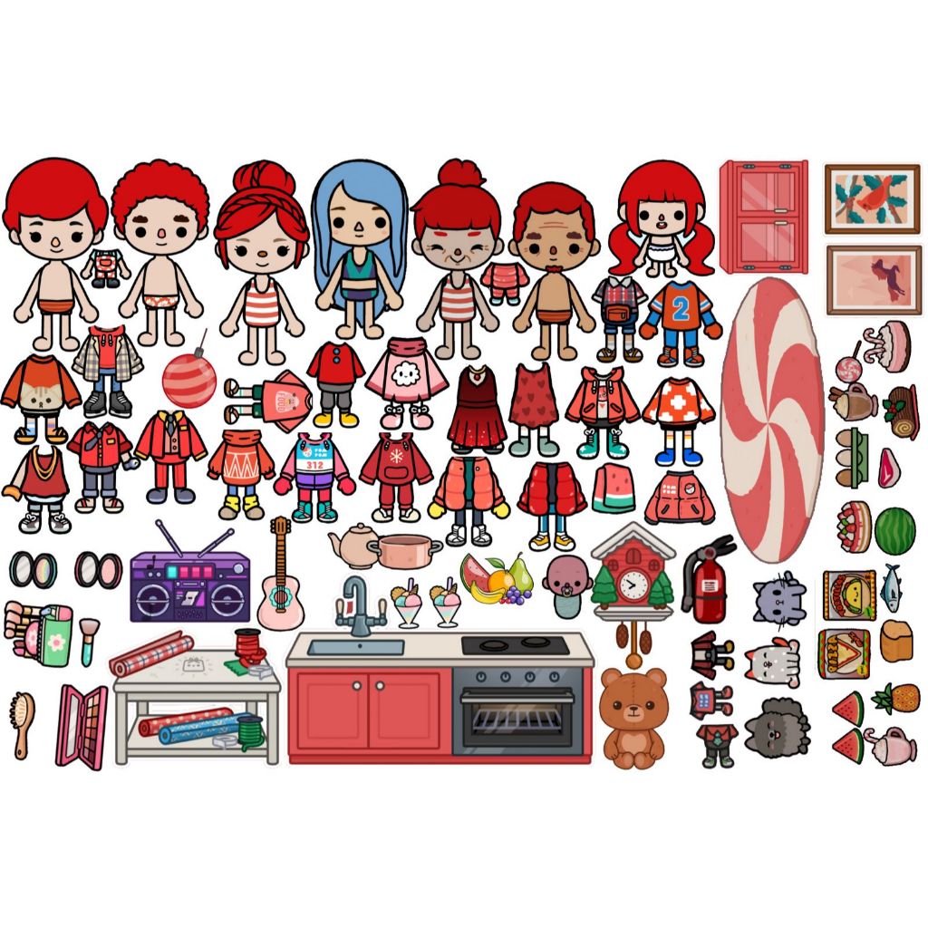 KARA - Mainan Bongkar Pasang Kertas Tocaboca