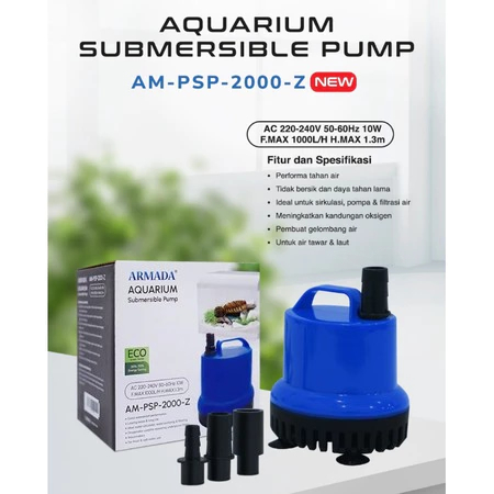 Pompa Celup Mini PSP 2000 Z Armada Submersible pump Kolam air mancur pompa kuras kolam aquarium mini
