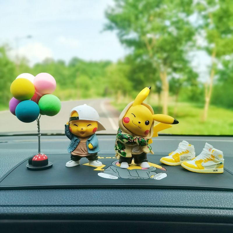 Boneka Pajangan Mainan Hiasan Kue Figure Figurin Dashboard Mobil Cake Topper Pikachu Pokemon Jaket