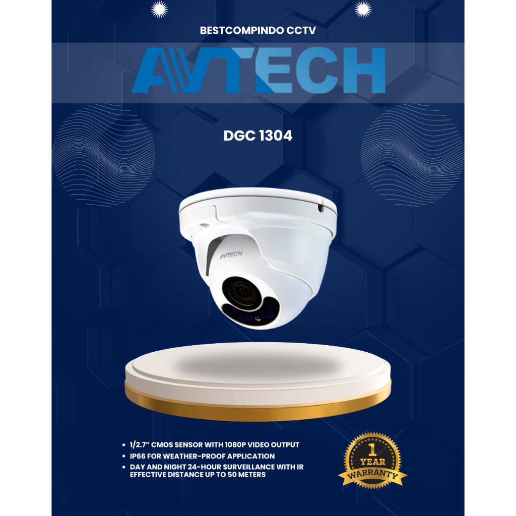 KAMERA CCTV ZOOM AVTECH DGC 1304 2MP 1080P | CAMERA AVTECH CCTV