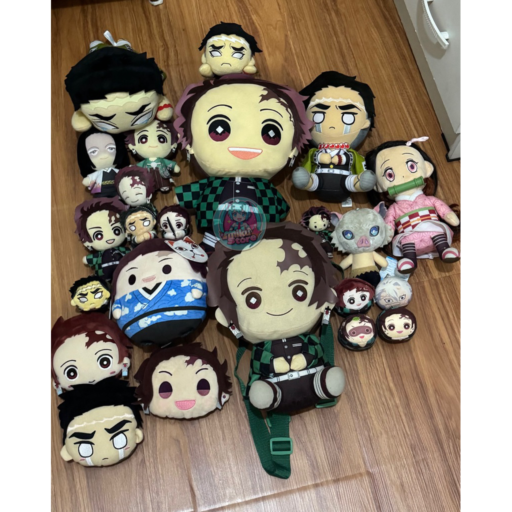 PRELOVED BONEKA ANIME GANCI PLUSH DEMON SLAYER TANJIRO INOSUKE NEZUKO GYOMEI MUICHIRO