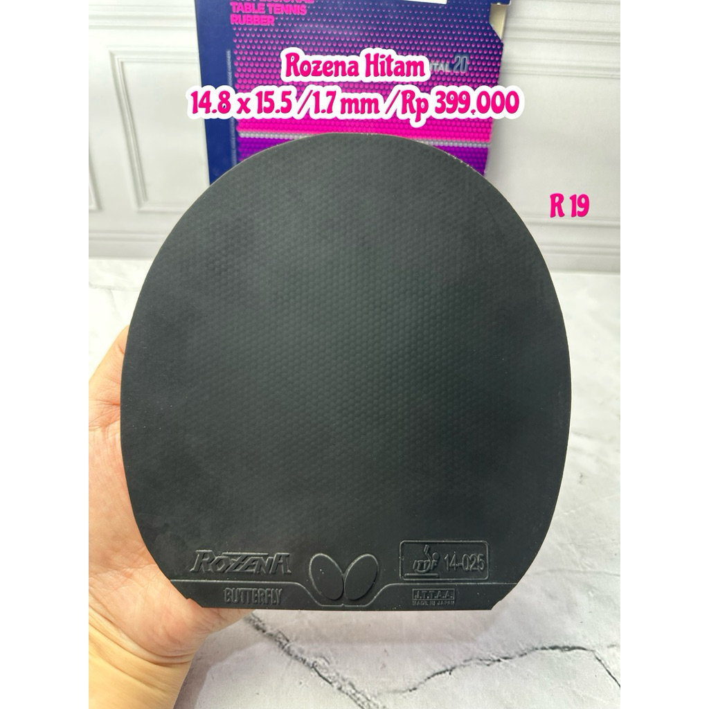 PROMO KARET BEKAS TENIS MEJA PINGPONG ROZENA HITAM