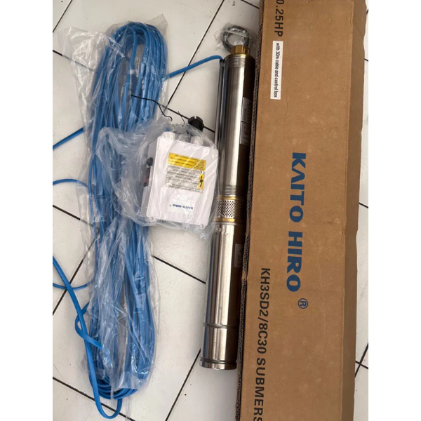 Pompa submersible KAITO HIRO 0,5/ satelit/ pompa celup kaito hiro 0,5 hp 3 inch + kabel 30m