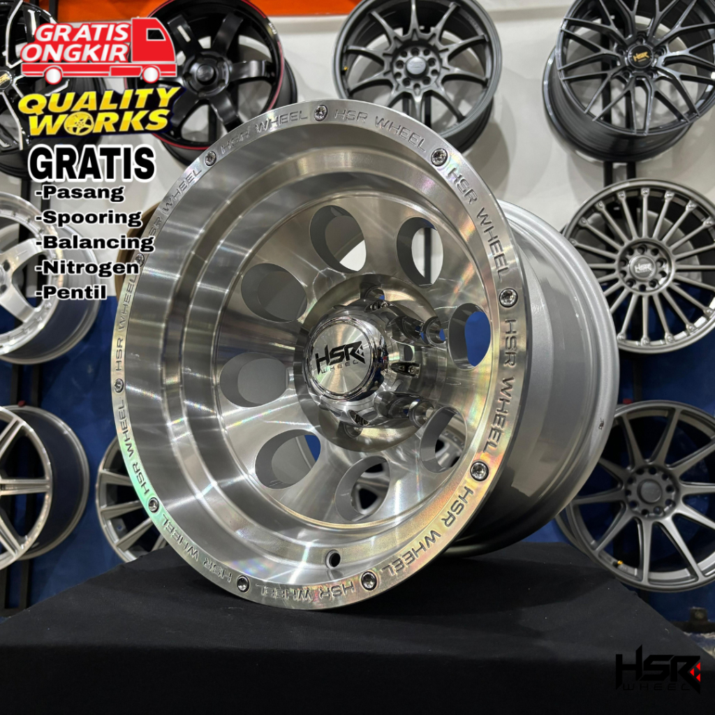 Velg Offroad Ring 15 Lebar 10 HSR Duffy Mobil Suzuki Escudo Vitara Sidekick Jimny