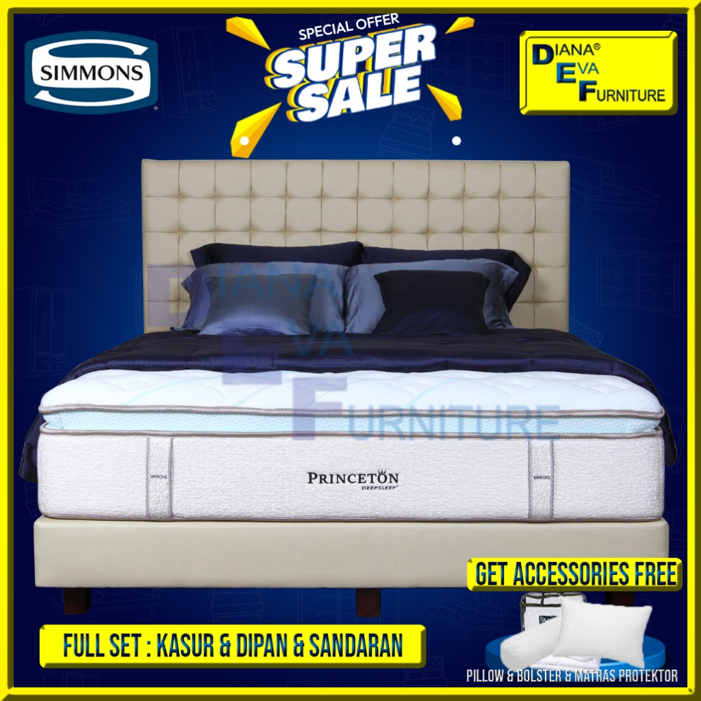 Simmons Princeton Full Set Kasur Springbed