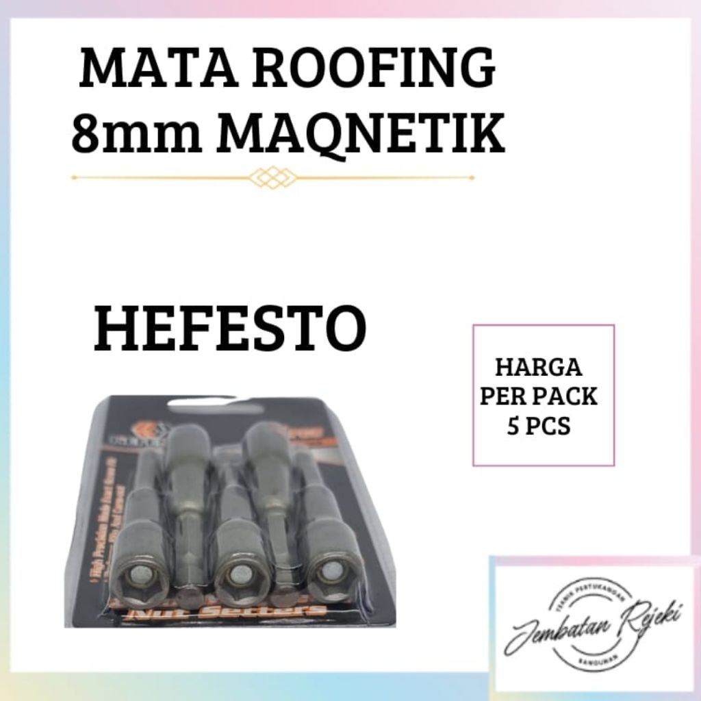 Drilling SET /Mata Roofing Kunci Sok Bor Magnet HEFESTO