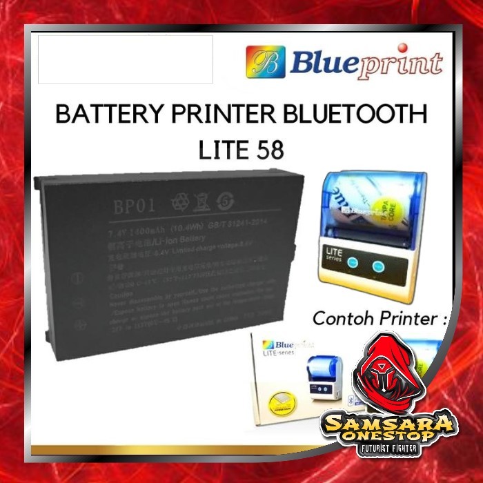 LITE58 BATERAI / BATTERY / BATRE ORIGINAL THERMAL PRINTER BLUEPRINT LITE80 BATERAI