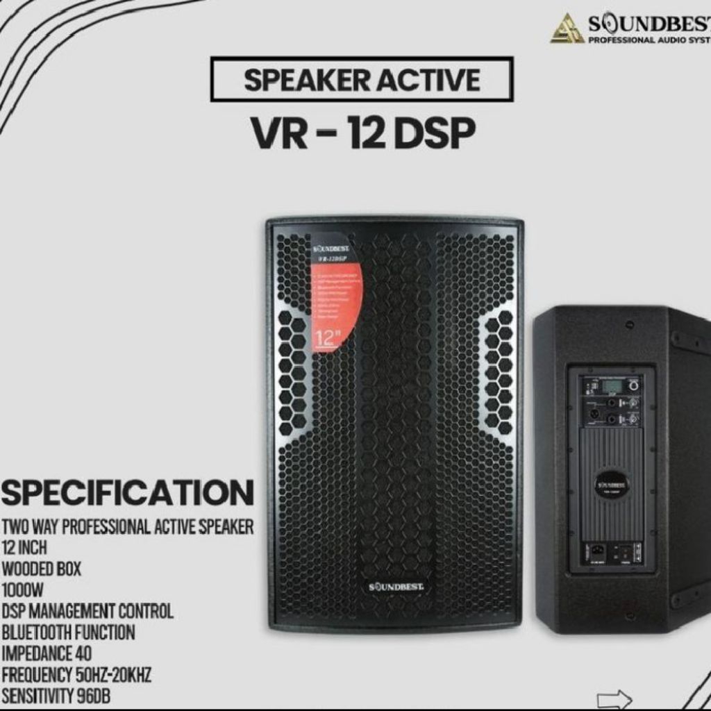 Speaker aktif 12inch Soundbest VR12 DSP bluetooth sepasang