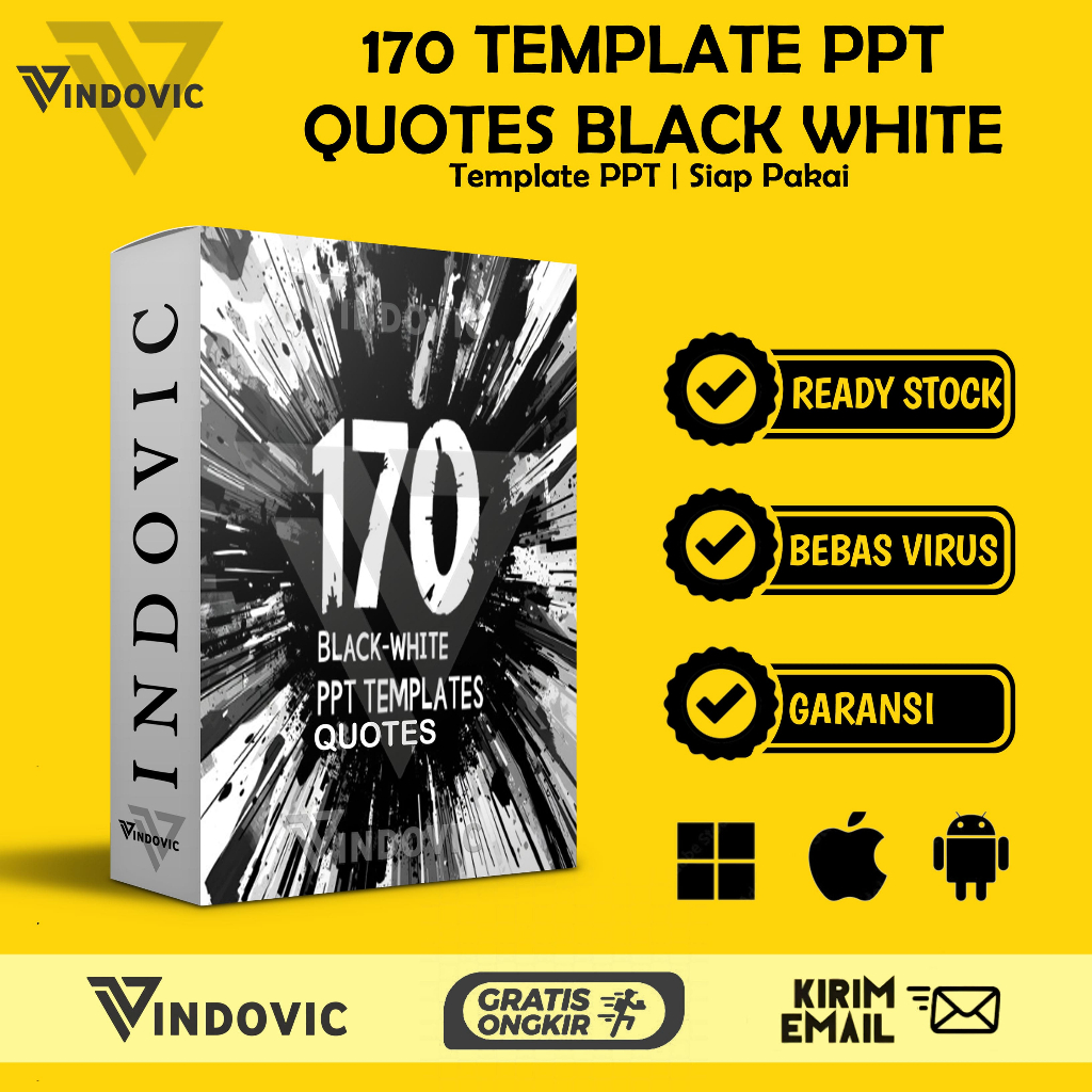 [T0400] 170 TEMPLATE POWER POINT QUOTES BLACK & WHITE