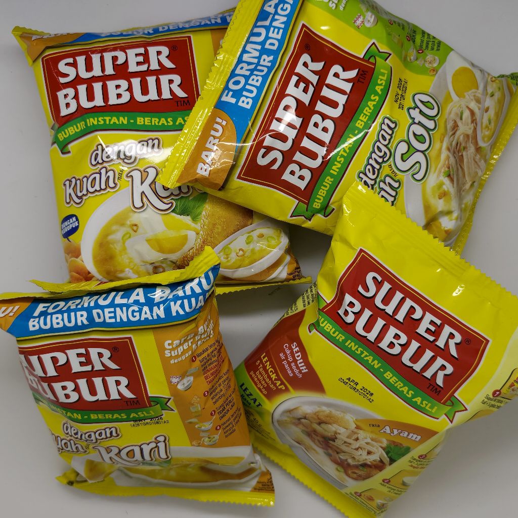 Super Bubur Instan Beras Asli Bubur Instan Kemasan 45g
