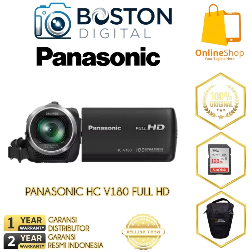 HANDYCAM PANASONIC HC V180 CAMCORDER / PANASONIC HC-V180