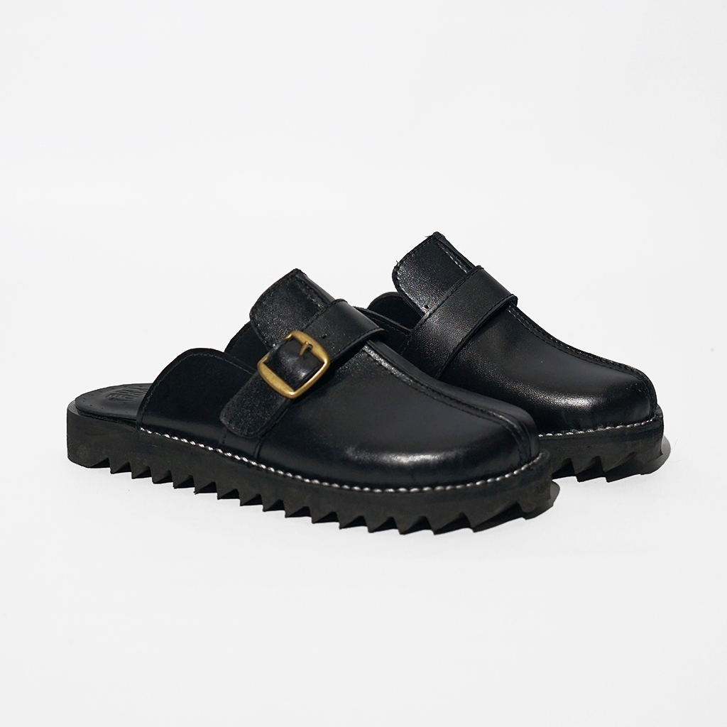 Floody Blue I Loafers Backless I Randu Black