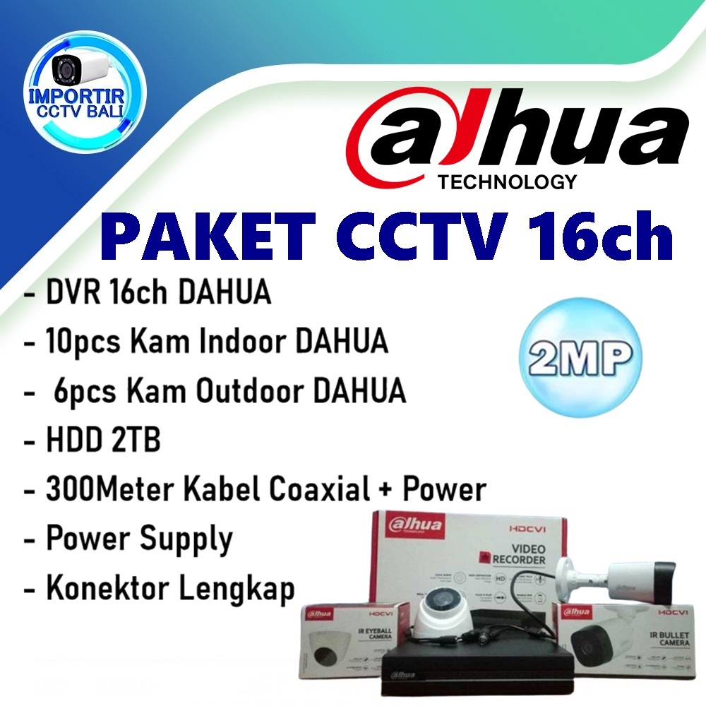 PAKET CCTV DAHUA 16 KAMERA