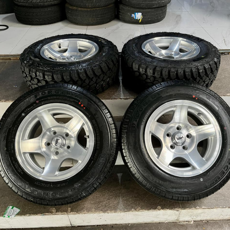 Pelek L300 Ring 14 HSR SIPIROK R14 Lebar 7 Hole/Pcd 5X114,3 ET-6 Velg Racing Granmax R14