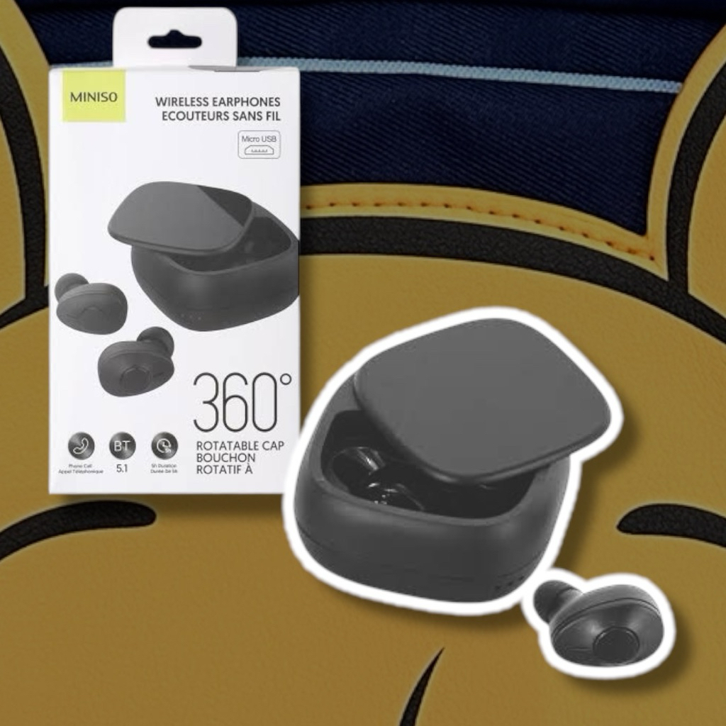 MINISO WIRELESS EARPHONE TWS ERGONOMIC HEADSET TANPA KABEL