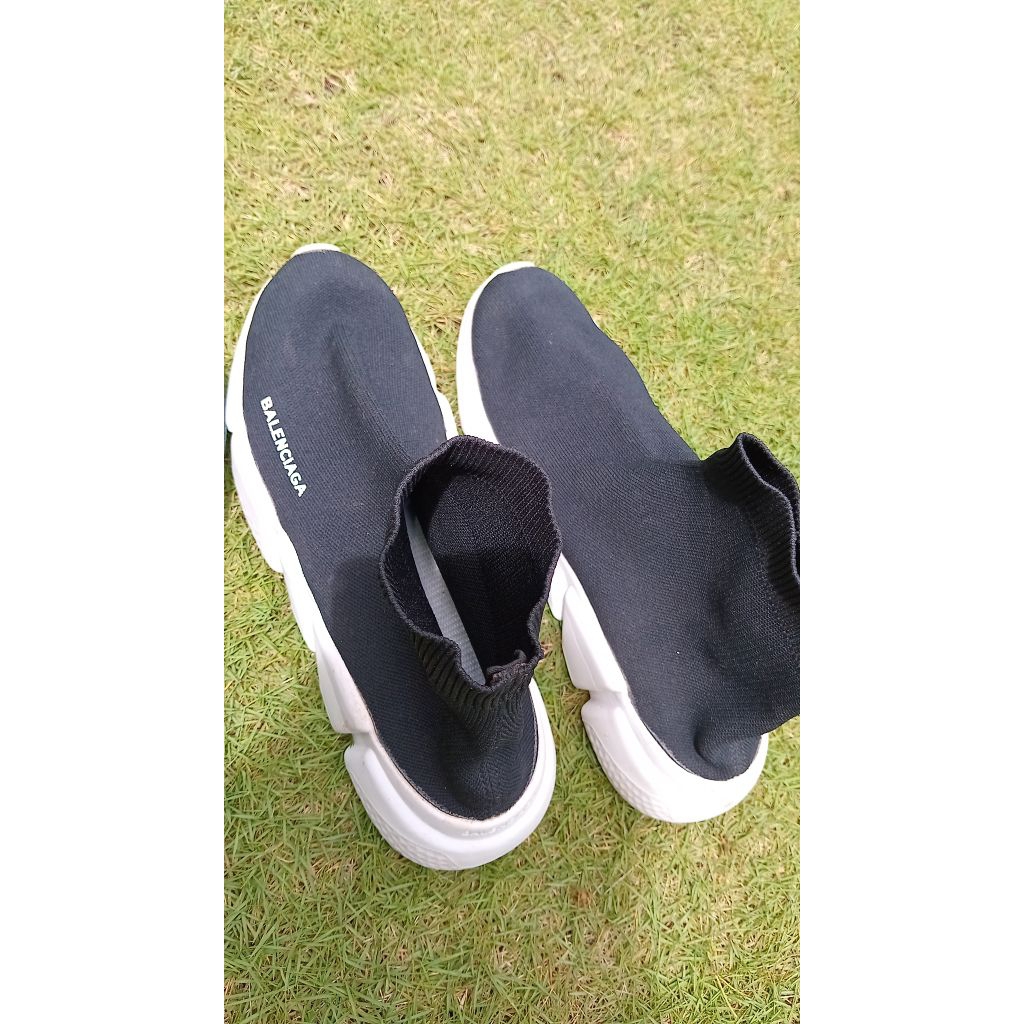 PL BALENCIAGA - KNIT SPEED TRAINER PREMIUM BLACK WHITE