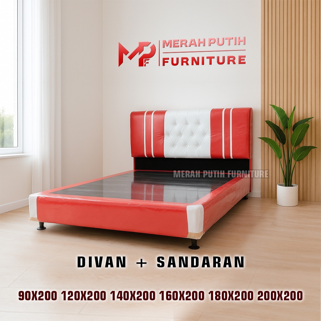 set sandaran + Dipan Minimalis Untuk Tempat kasur. Minimalis & Modern. Sedia ukuran 90x200, 120 x 20