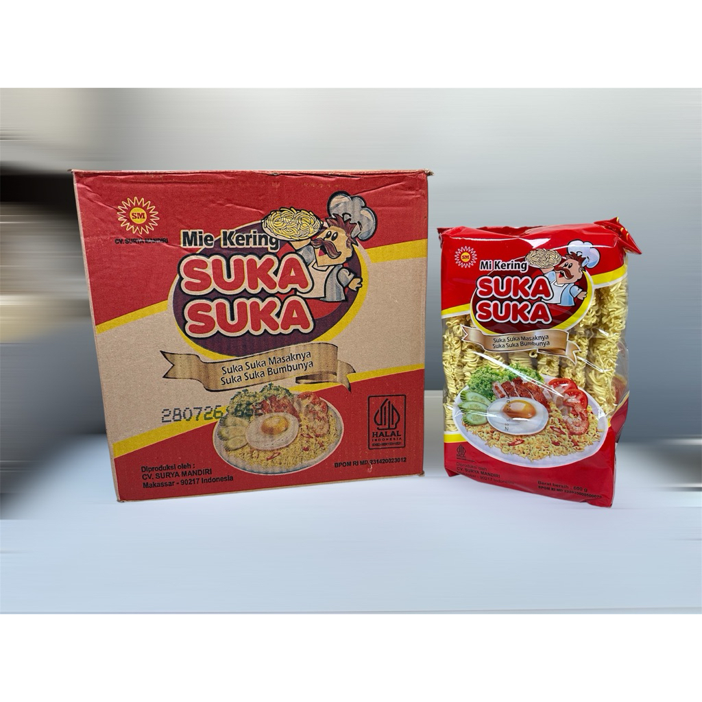 [ 6 pcs ] Mie Kering Suka Suka 600 Gr