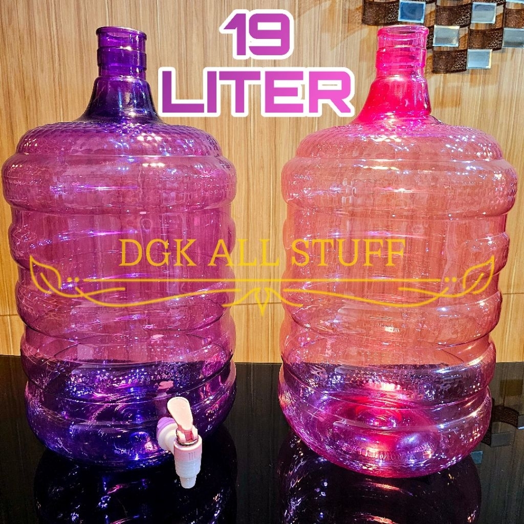 Galon Dispenser Keran Kran Air Kosong Baru 19 Liter 19 Litre 19L 19 L Plastik BPA FREE Estetik Aesth
