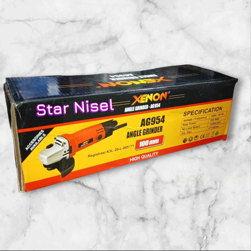 Xenon AG954 Gerinda Tangan 550W Ergonomis Aman