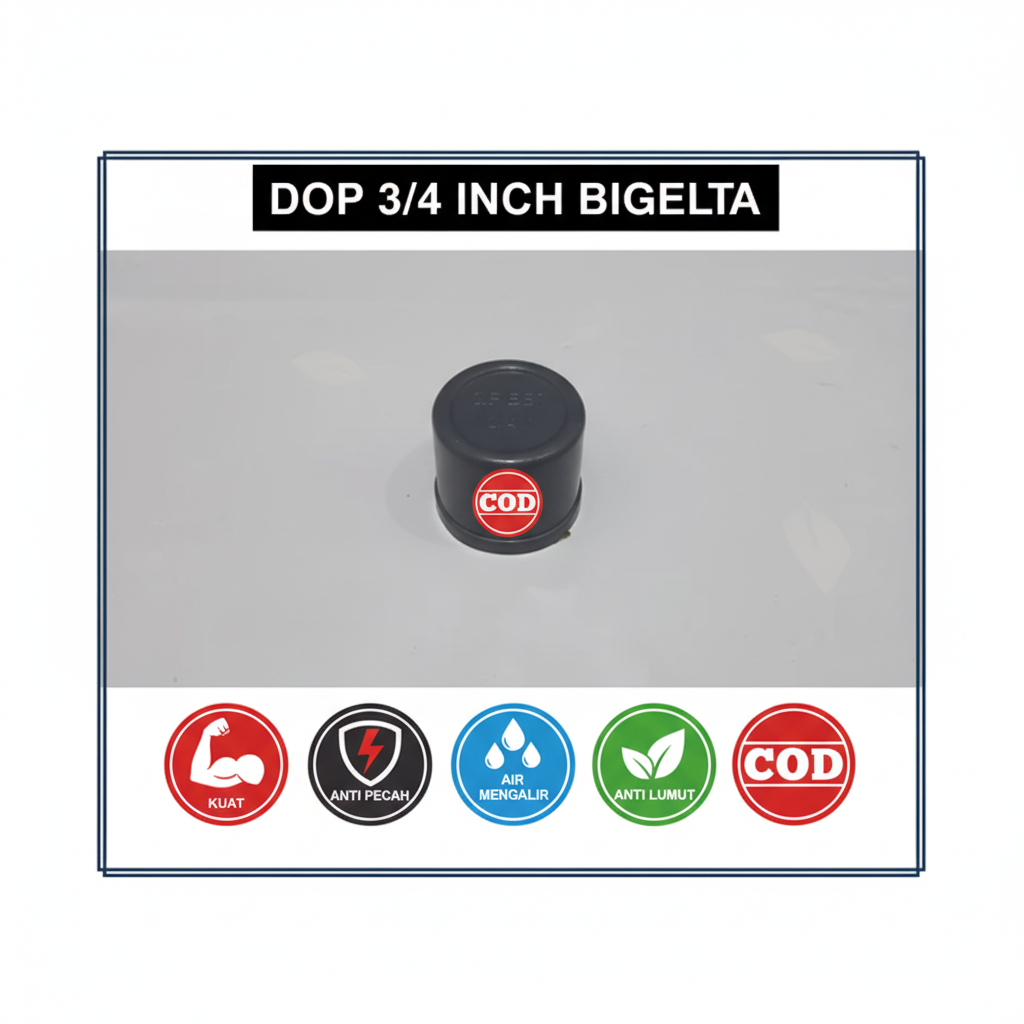 Dop 3/4 inch PVC / Dop 3-4" / Tutup Pipa paralon 3/4 inch