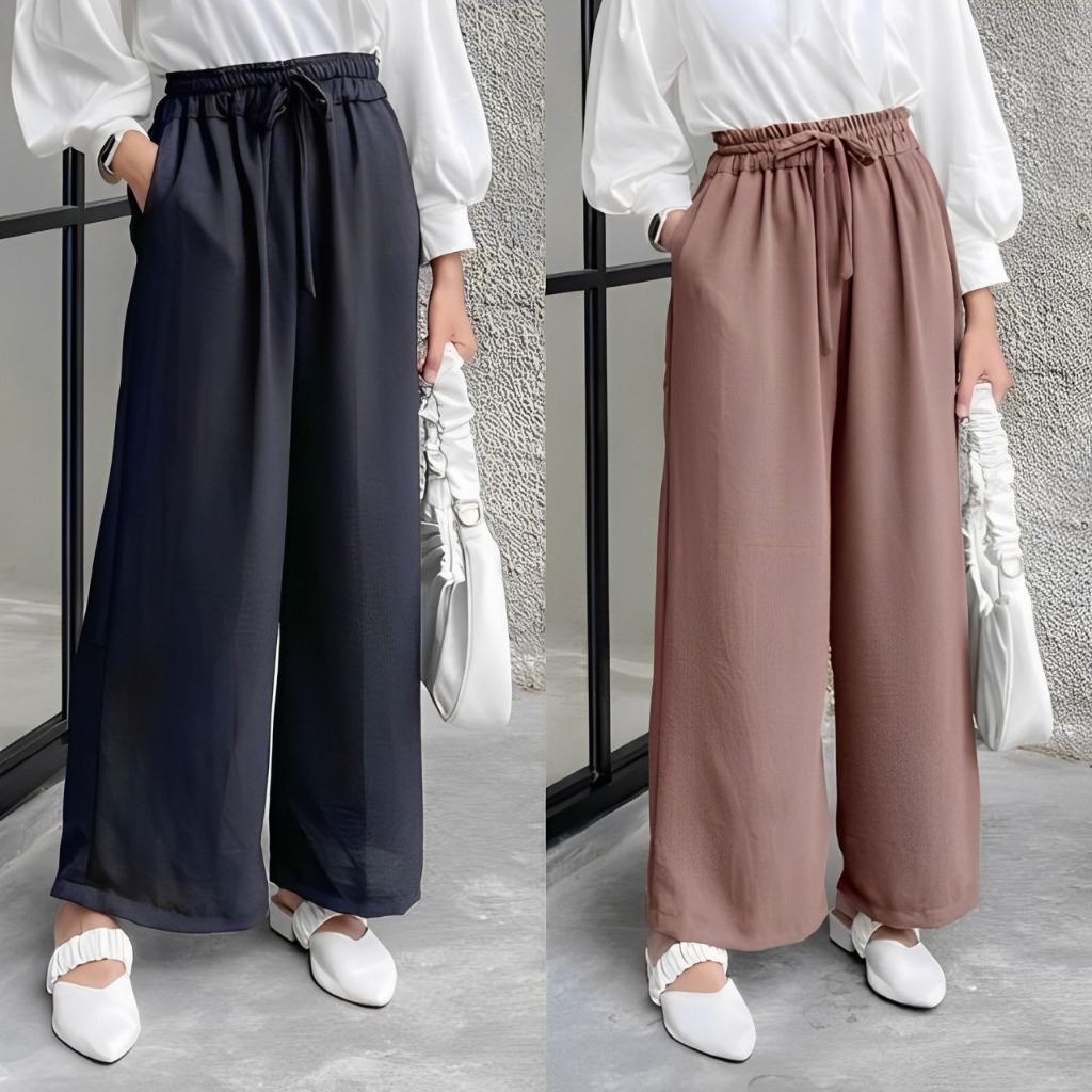 CELANA KULOT CRINGKLE PREMIUM / KULOT CRINGKLE HIGHWAIST / STANDAR JUMBO TERBARU