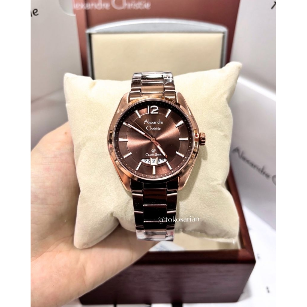 Alexandre Christie AC 8679 MD Original Bergaransi Jam Tangan Rantai Untuk Pria