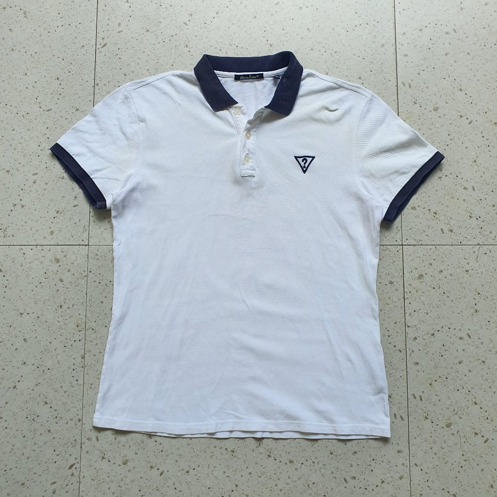 Baju Kaos Polo Guess Jeans / Size L - LD 54 cm / Bekas - Second - Preloved