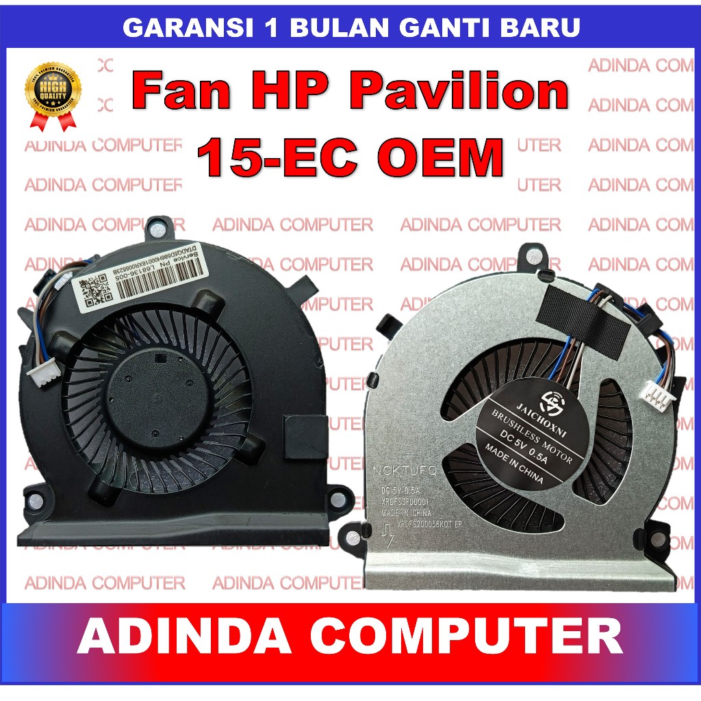 Fan HP Pavilion 15-EC 16-A 16X Series TPN-Q241 L77560-001