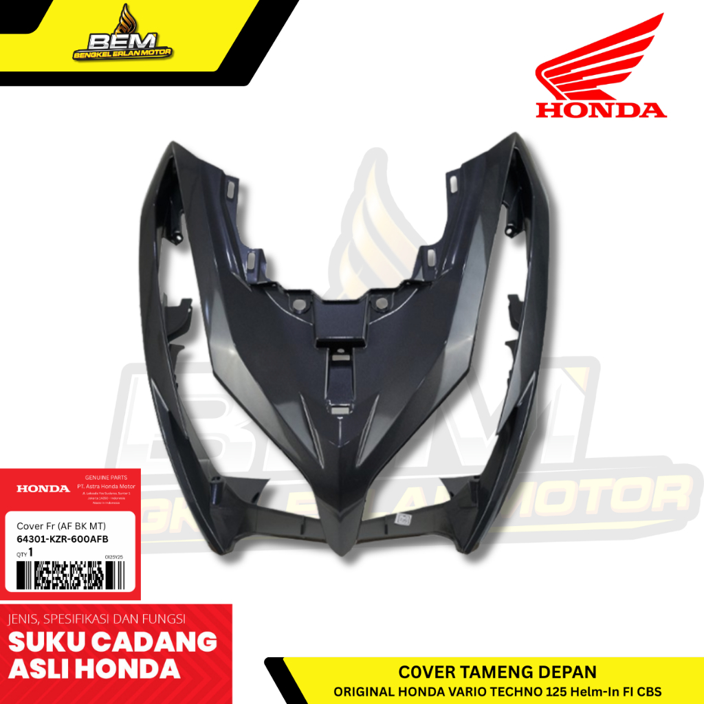 64301-KZR-600AFB - 64301-KZR-600PFW Cover Tameng Panel Lampu Depan vario 125 FI old 2012-2014 ORI AH