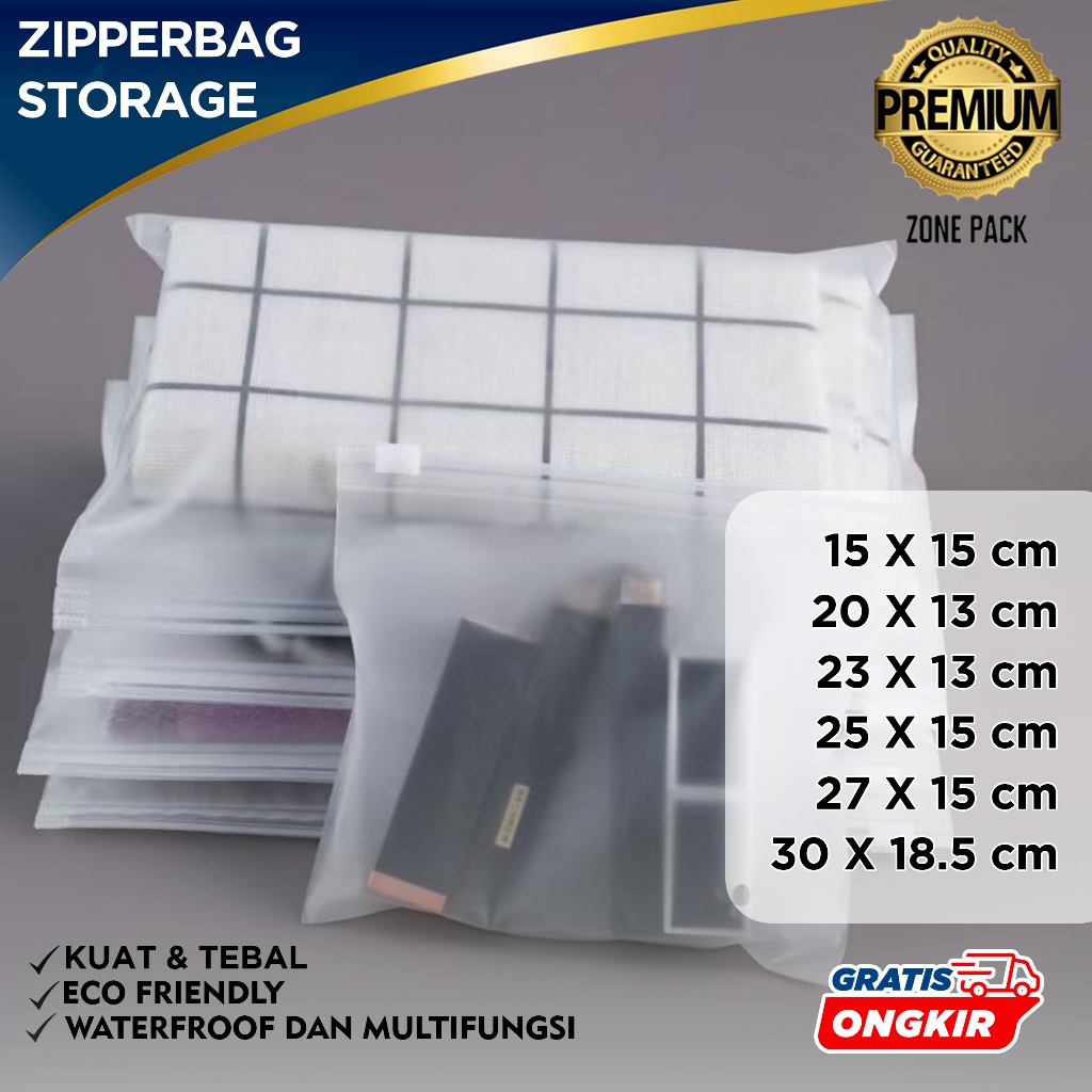 Zipper Bag Landscape Storage I Organizer Bag I Tempat Penyimpanan Ziplock Travel Serbaguna | Zipper 