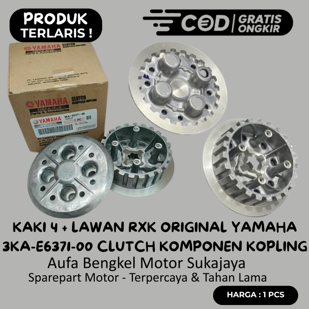 Dudukan Kaki 4 Plus Lawan Tutup Rumah Kopling Rxk Rx K Rx King 3KA-E6371-00+3KA-E6351-00 Original Sa