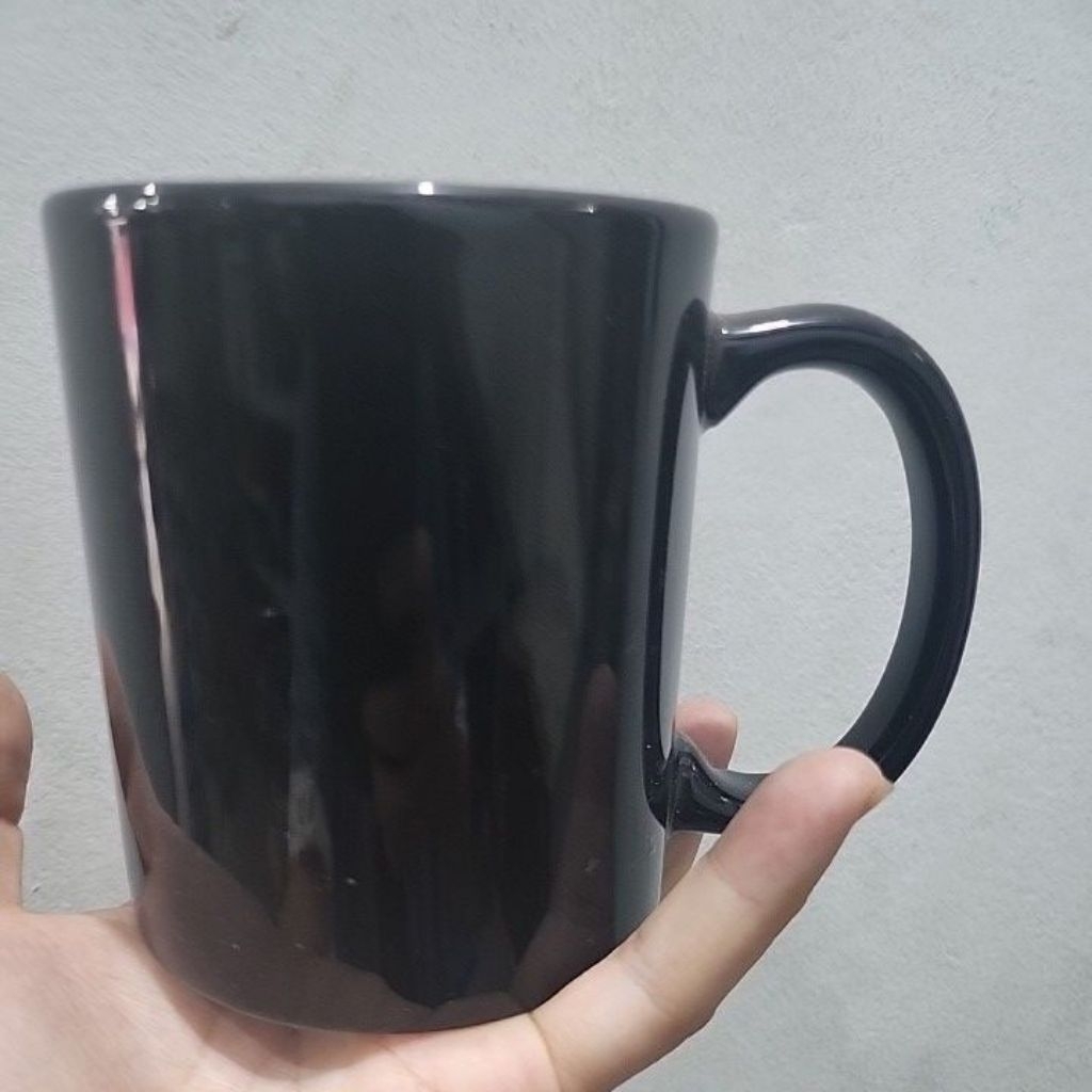 Mug Keramik Hitam Gelas hitam keramik Gelas susu keramik 12 oz gelas gagang hitam keramik 350ml