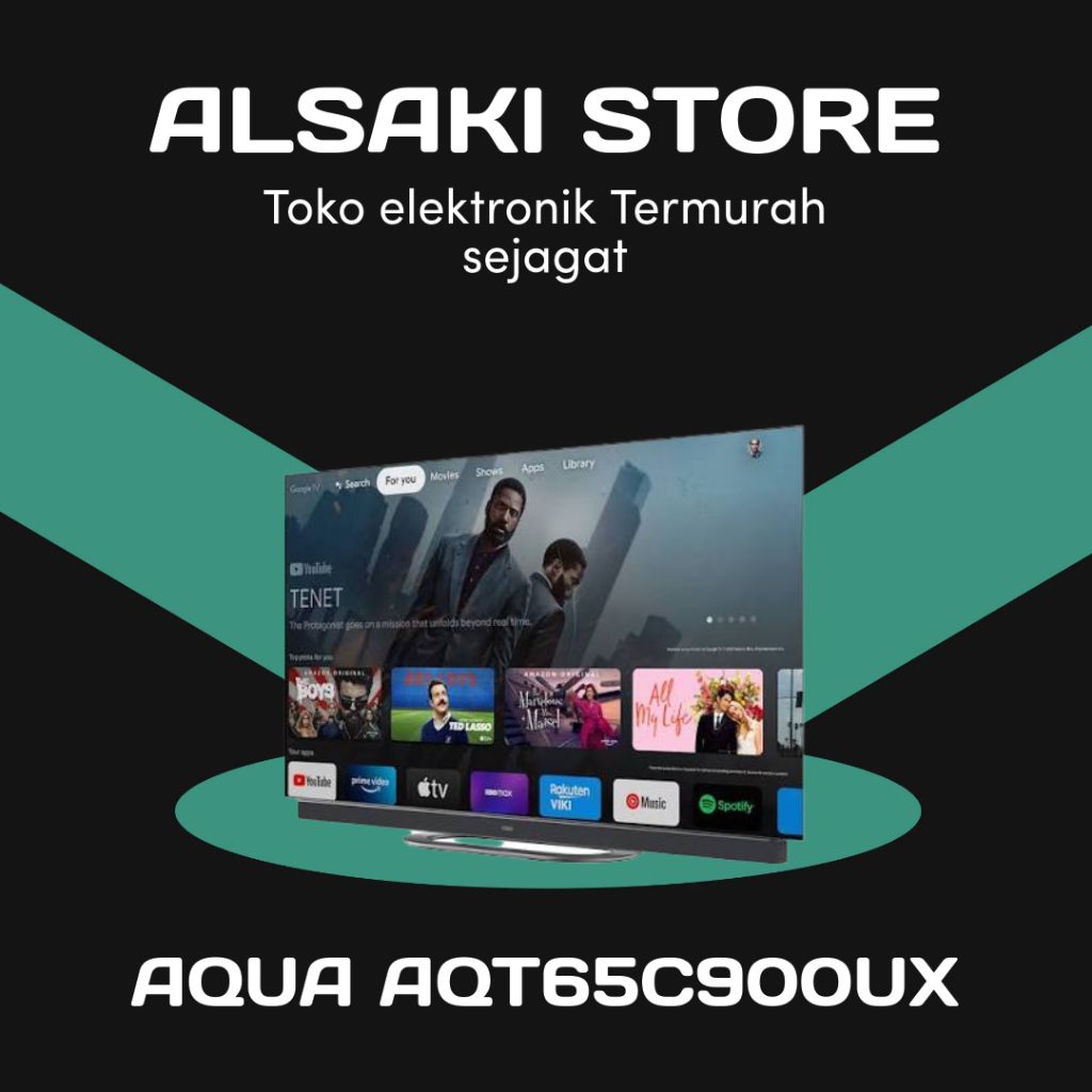AQUA 65 INCH OLED SMART UHD GOOGLE TV WITH DOLBY ATMOS AQT65C900UX