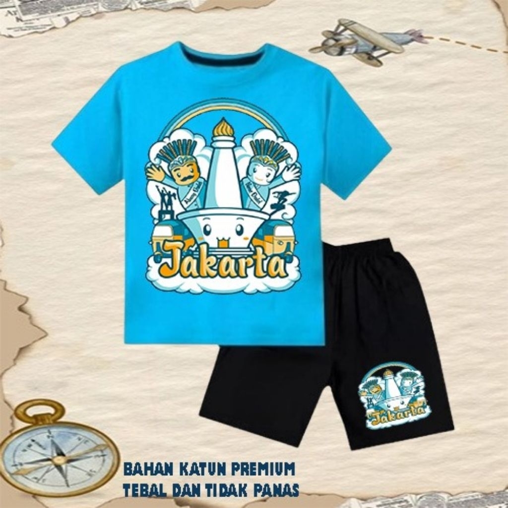 Setelan baju anak laki laki perempuan baju kaos setelan anak laki laki perempuan umur 6 bulan - 10 t