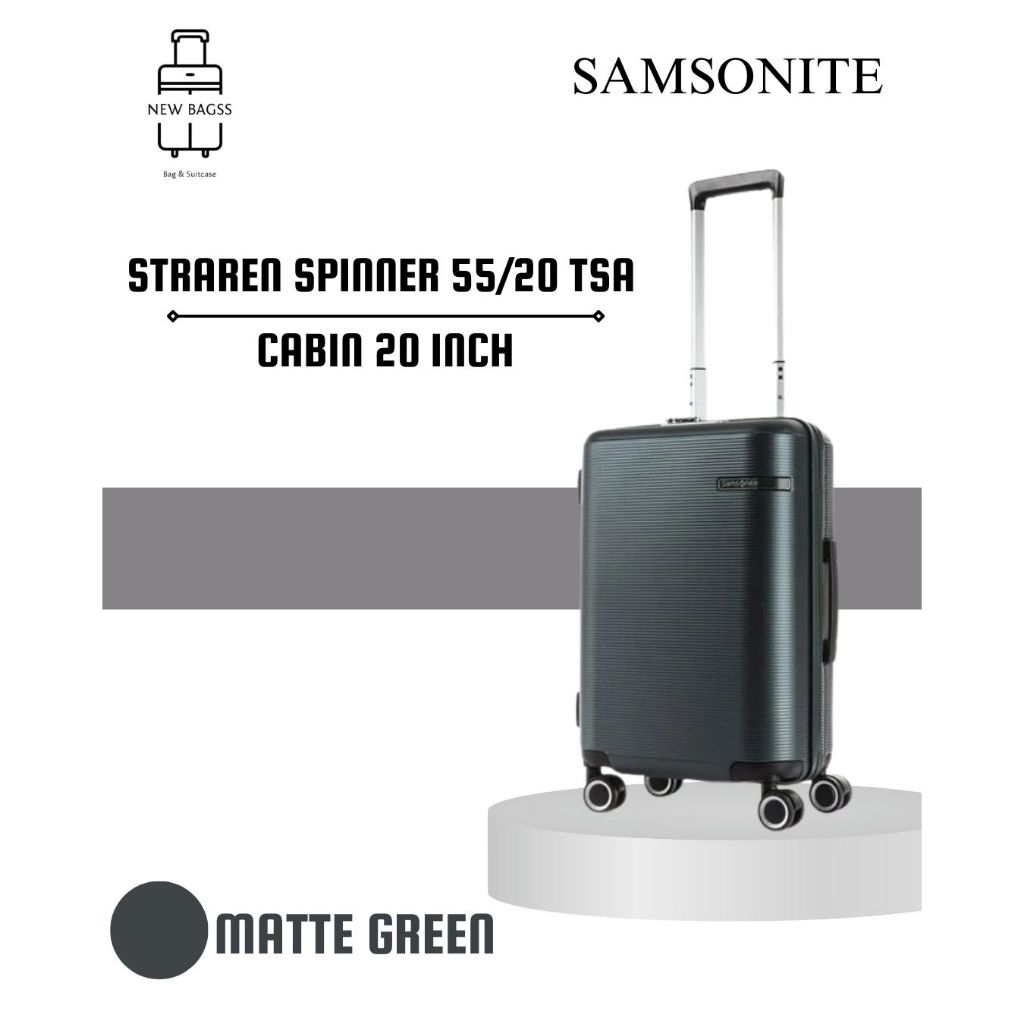 Koper Straren Spinner 55/20 Tsa Black / Koper Cabin / Kabin 20 inch