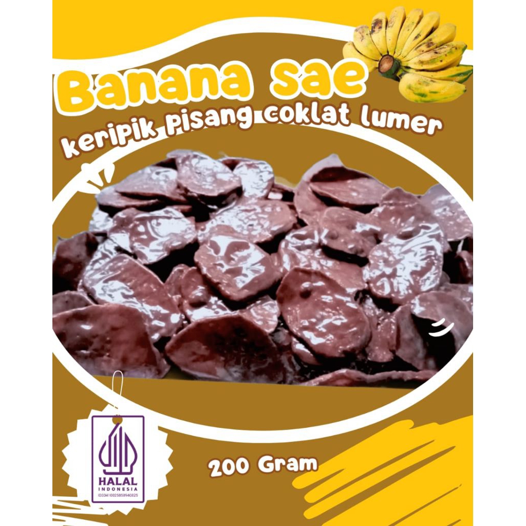 KERIPIK PISANG COKLAT LUMER 500ML 200GRAM