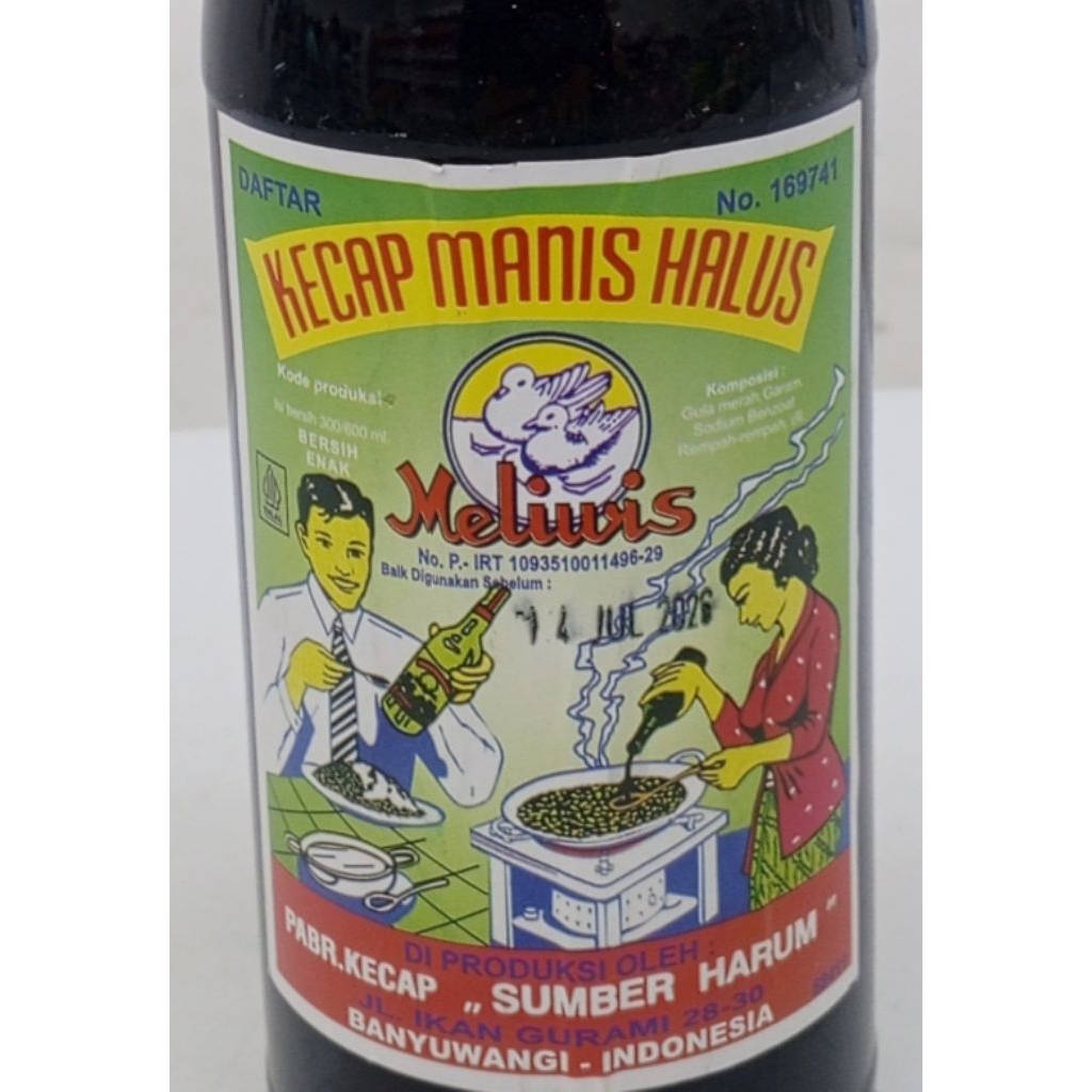 KECAP MANIS HALUS LEGEND 600ml MELIWIS SUMBER HARUM KEMASAN BOTOL BELING