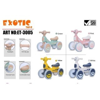 Exotic ET 2123 Balance Bike Sepeda Keseimbangan Anak Ban Karet / Mainan Sepeda Anak