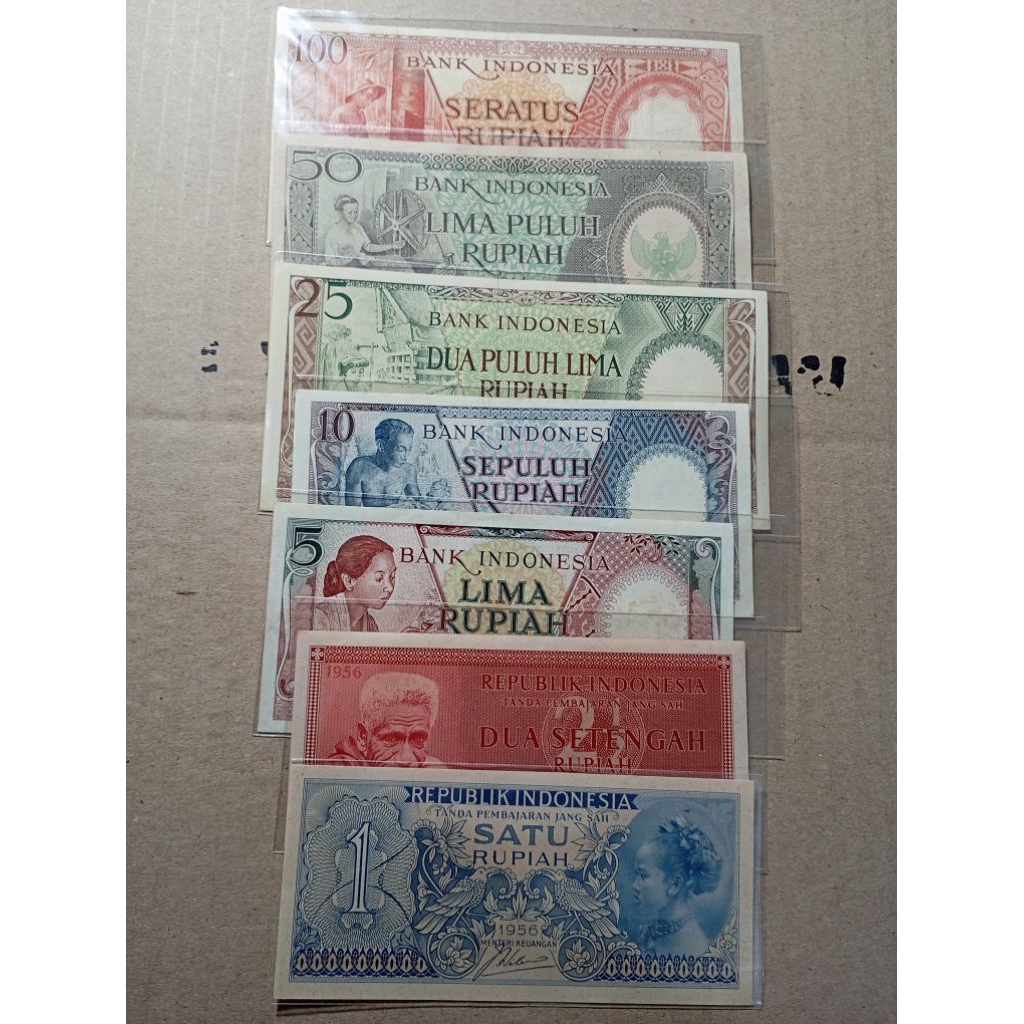 Uang kuno Asli indonesia  Paket Seri Pekerja set kecil, original bagus