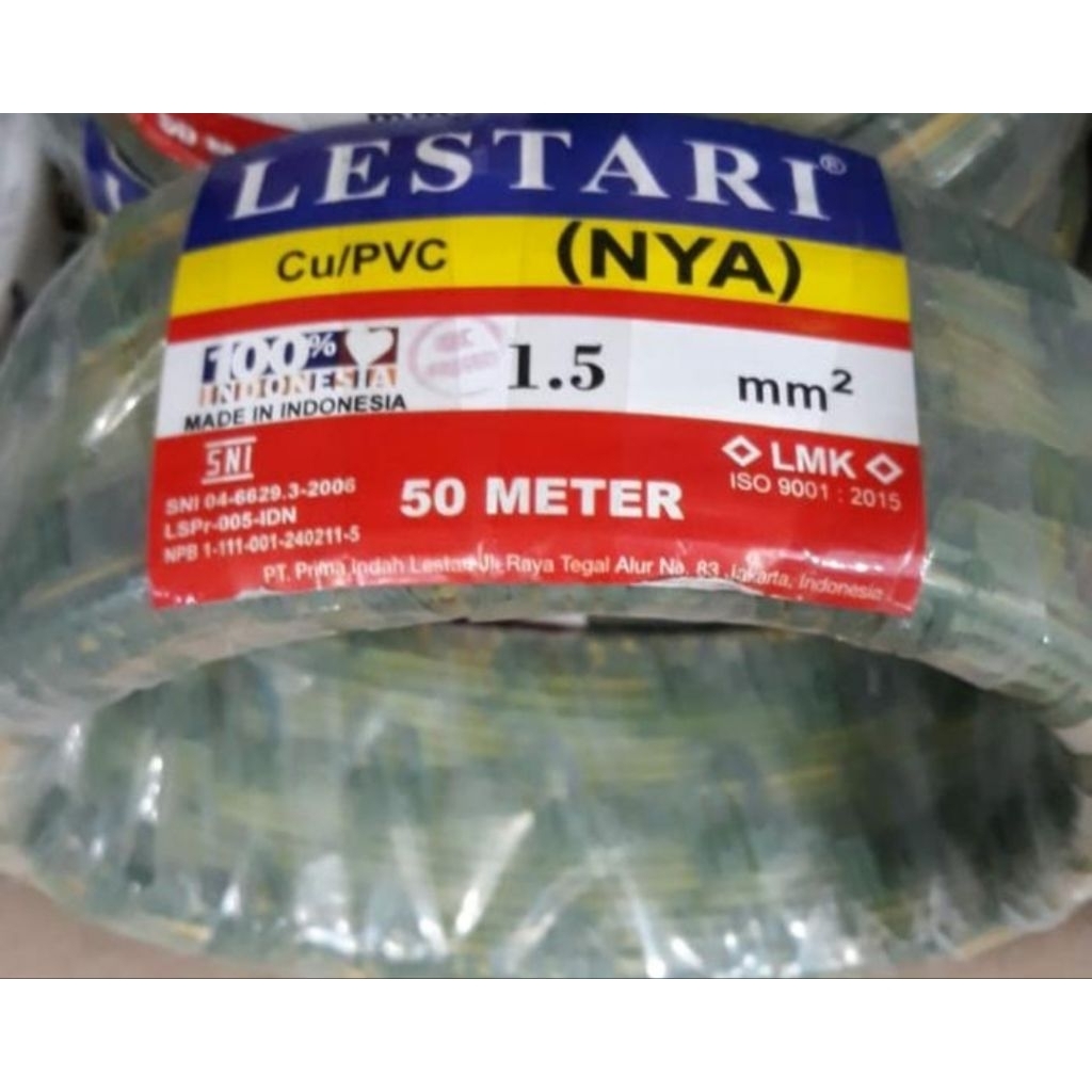 KABEL TUNGGAL KAWAT NYA 1.5 50M LESTARI