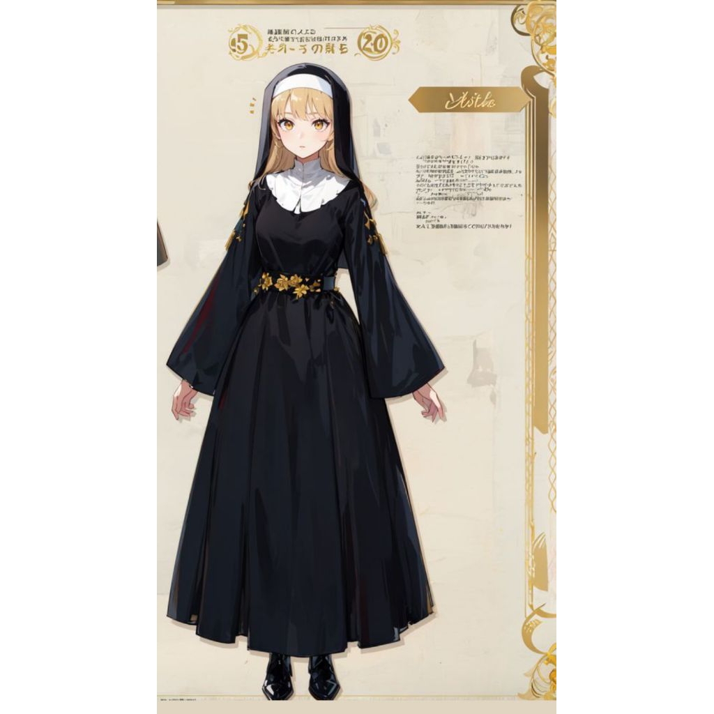 Gothic Nun Valak Party Dress Costume Cosplay