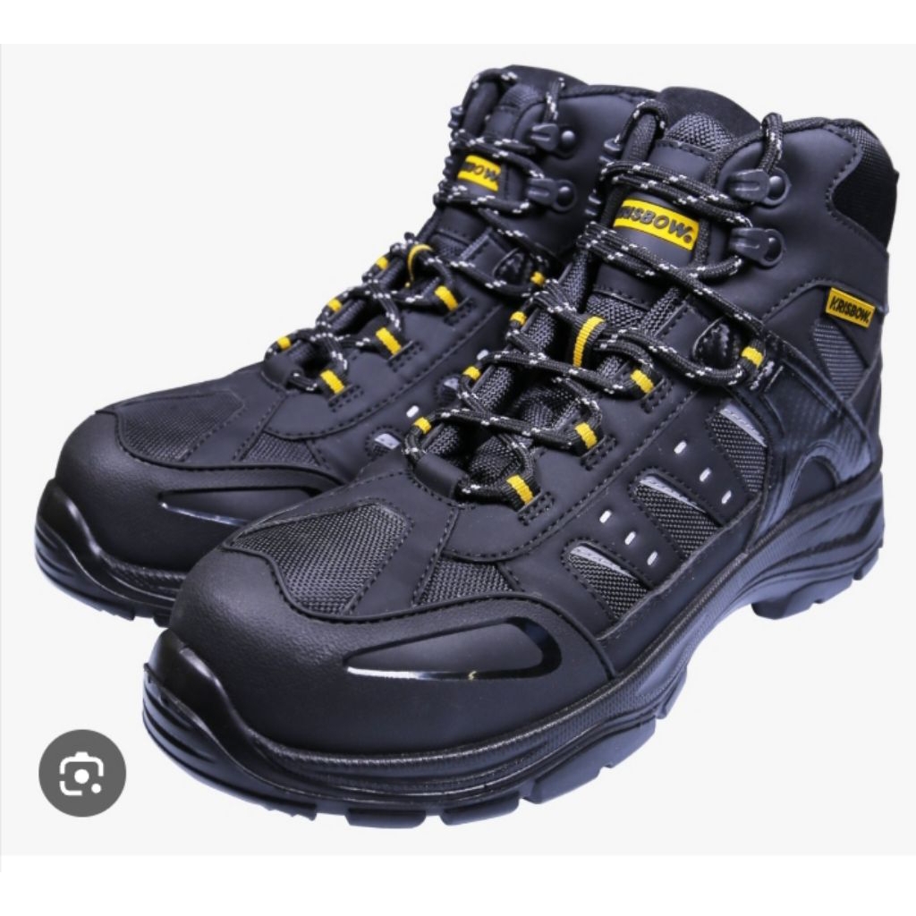 SEPATU KULIT SEFTY BOOT UJUNG BESI SEFTY kerja pria shoes hitam ujung besi tahan benturan