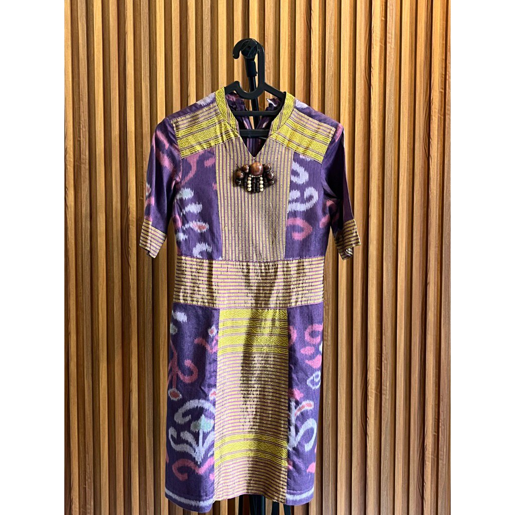 Midi Dress Batik Wanita (preloved)
