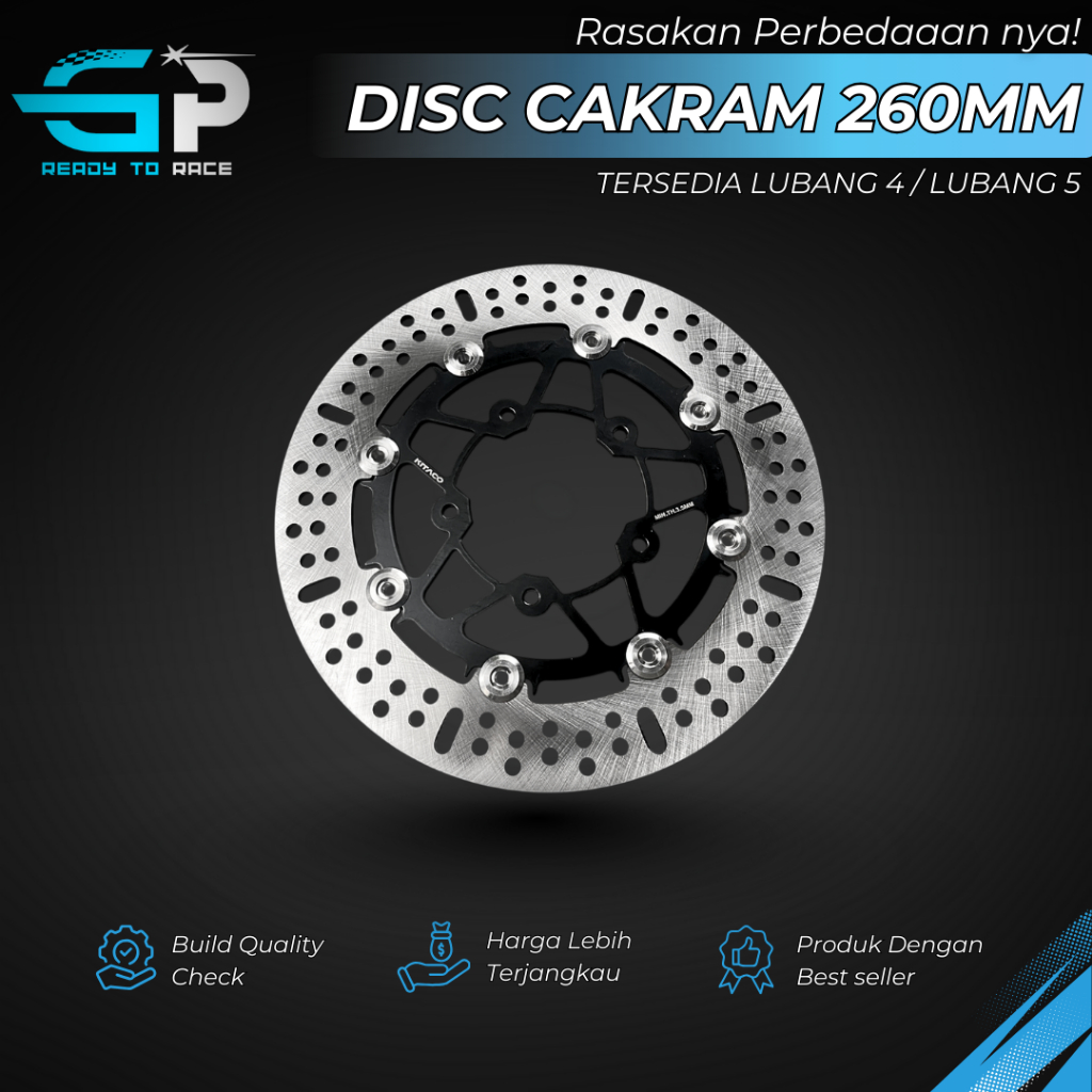 DISC CAKRAM LUBANG 5 VARIO 150 LED NEW DISC PIRINGAN CAKRAM 260 MM VARIO 150 LED NEW LUBANG 5