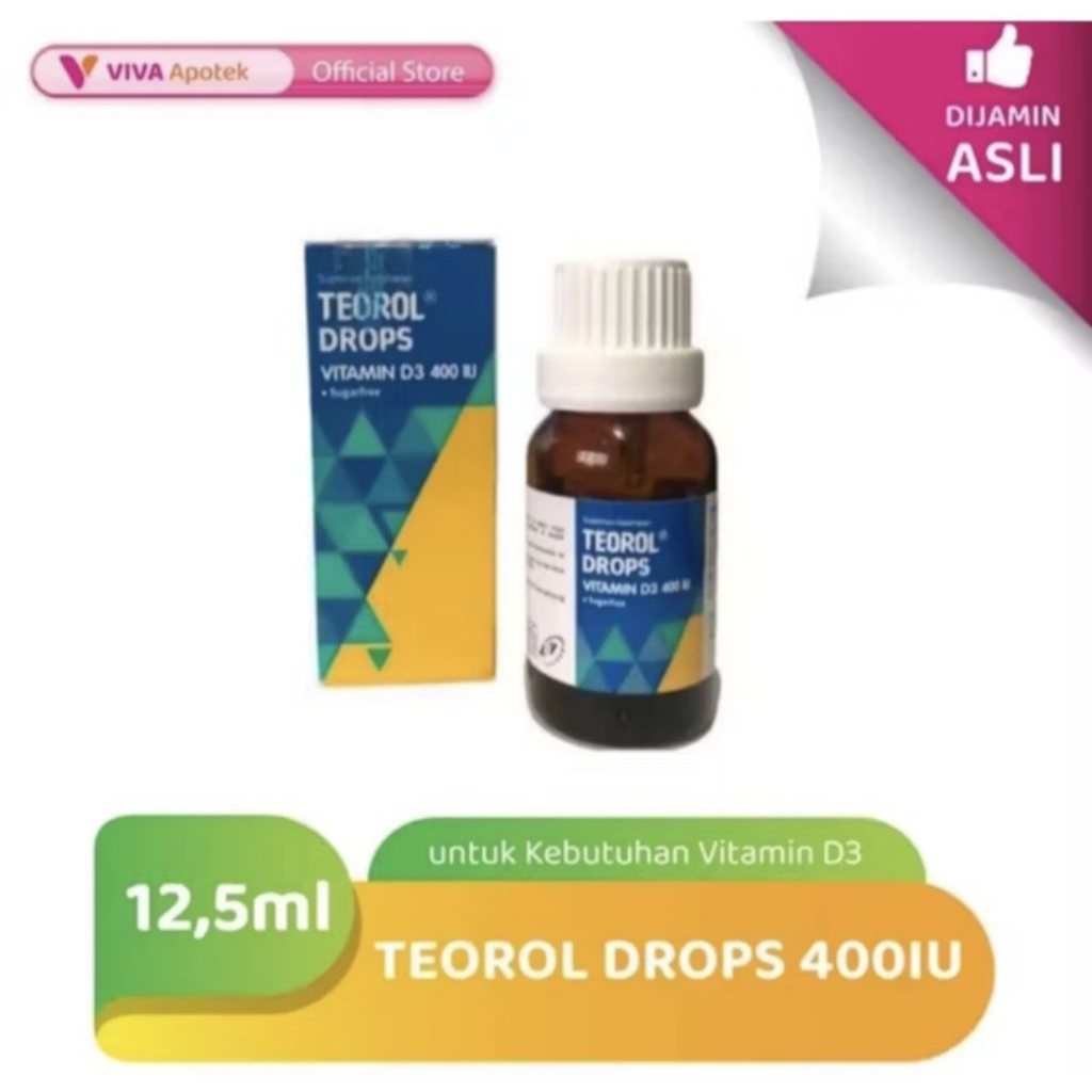 Teorol Drops Vitamin D3 400 IU - Suplemen Vitamin D3 Anak Tetes