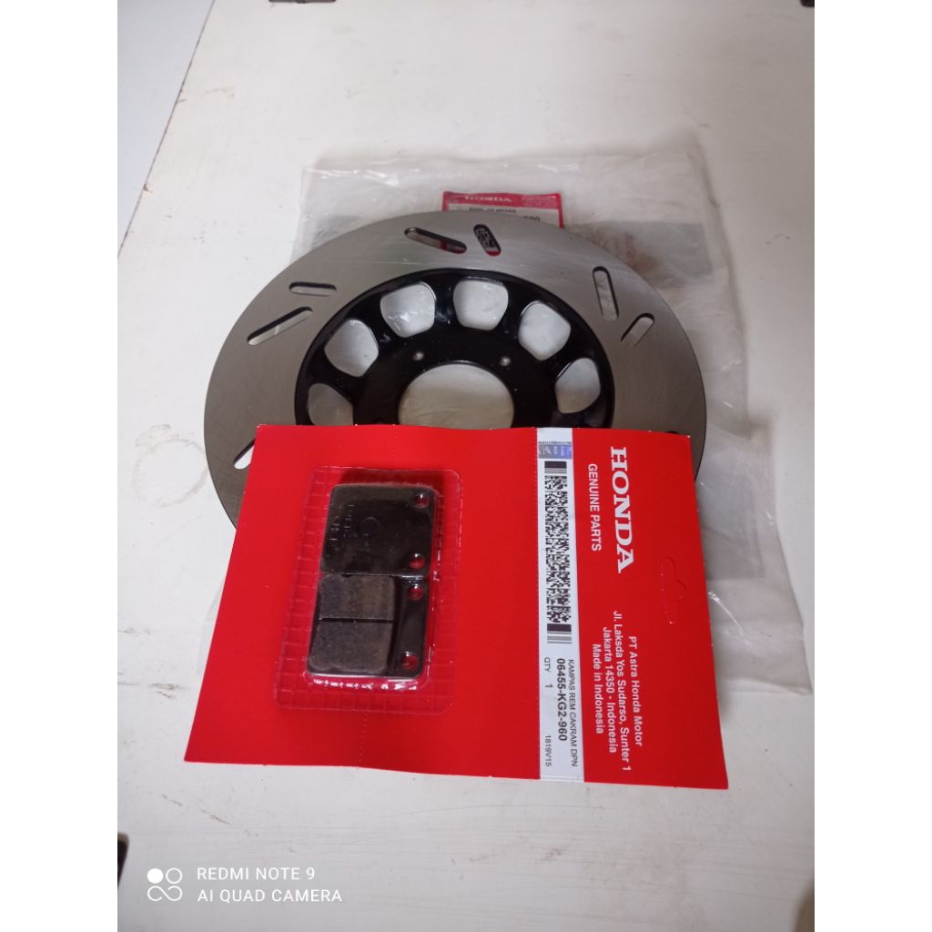 Piringan Cakram Depan Plus Kampas Rem Honda GL Pro GL Max Kualitas Ori