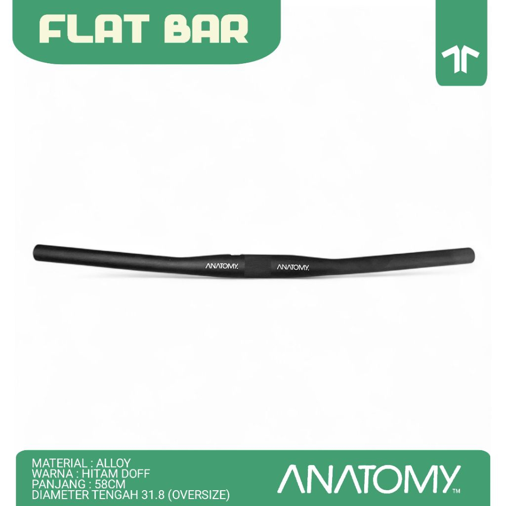 Flatbar Stang Setir Handlebar Alloy Sepeda MTB/Fixie Oversize 31.8 Anatomy
