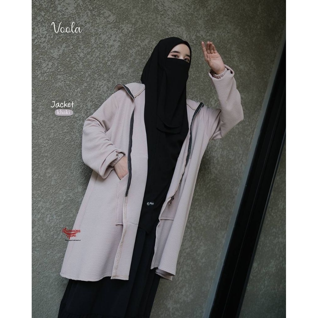 jaket muslimah | voola jaket by khumairah syari