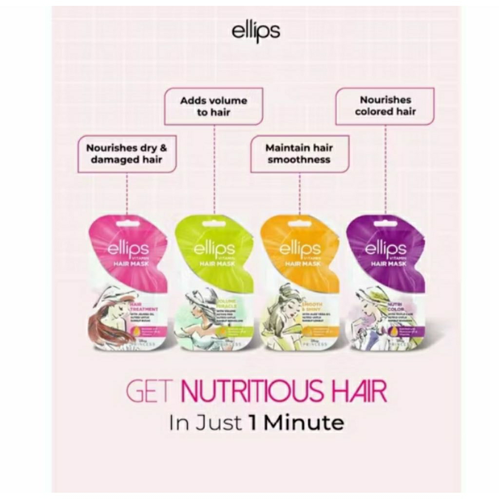Paket Hemat Ellips Hair Mask 20g – 1, 2, 3 Pcs